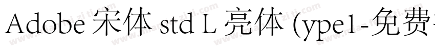 Adobe 宋体 std L 亮体 (ype1字体转换